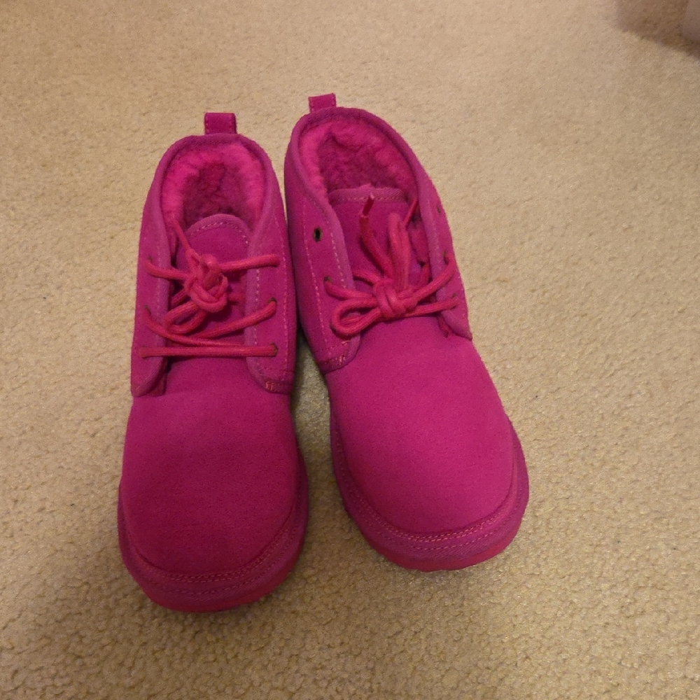 Ugg Fuchsia Lace-Up Ankle Boots